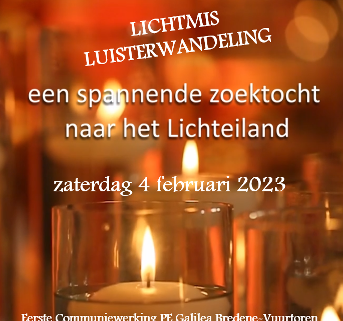 Lichtmis-luisterwandeling voor eerste communicanten